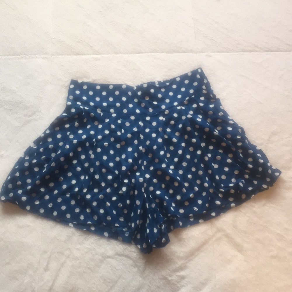 Blue with White Polka Dot Shorts